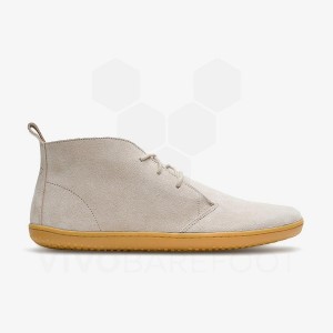 Beige Vivobarefoot Gobi III Suede Men's Lifestyle Shoes | AU299ZD