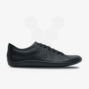 Black Vivobarefoot Addis Men's Lifestyle Shoes | AU313LQ