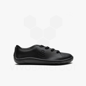 Black Vivobarefoot Addis School Juniors Kids' Shoes | AU060EI