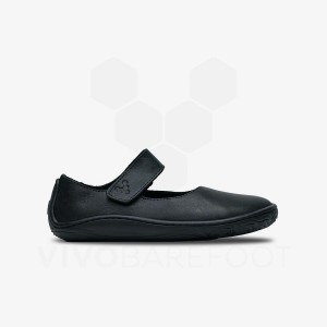 Black Vivobarefoot Addis Wyn Kids' Shoes | AU059FU