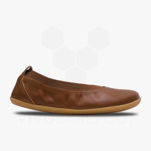 Brown Vivobarefoot Opanka Ballerina Women's Lifestyle Shoes | AU121VJ