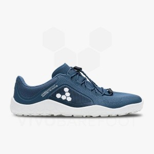 Deep Blue / White Vivobarefoot Primus Trail II FG Men's Training Shoes | AU325ZD