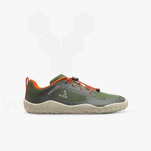 Green Vivobarefoot Primus Trail II FG Juniors Kids' Shoes | AU026MM