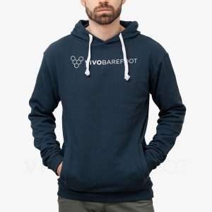 Navy Vivobarefoot Rapanui Men's Hoodie | AU278UK