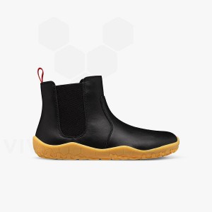 Obsidian Vivobarefoot Fulham II Juniors Kids' Shoes | AU019TL