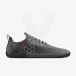 Obsidian / Dark Grey Vivobarefoot PREORDER 'PRIMUS LITE KNIT JJF' Women's Road Running Shoes | AU211JE