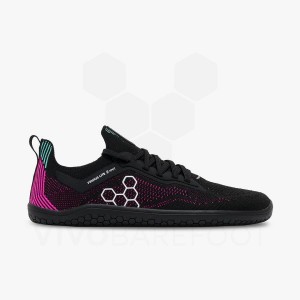 Obsidian / Pink Vivobarefoot Primus Lite Knit Women's Road Running Shoes | AU212IR