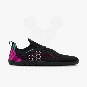 Obsidian / Pink Vivobarefoot Primus Lite Knit Men's Road Running Shoes | AU382UK