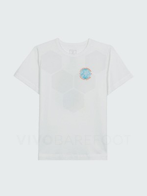 White Vivobarefoot Finisterre Sport Men's T Shirts | AU285NN