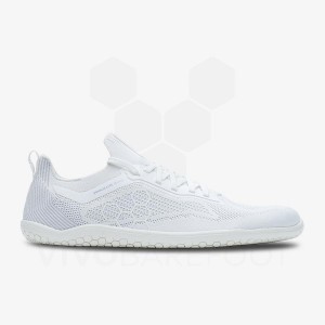 White Vivobarefoot Primus Lite Knit Men's Road Running Shoes | AU388OB