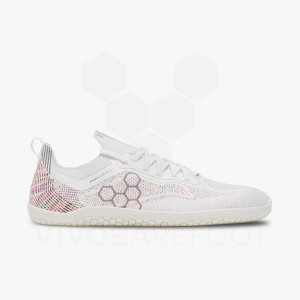 White Vivobarefoot Primus Lite Knit Men's Road Running Shoes | AU385RX