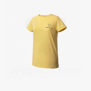 Yellow Vivobarefoot Rapanui Sport Men's T Shirts | AU274YF