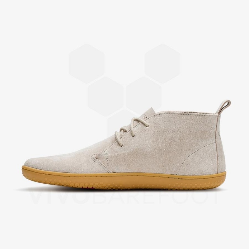 Beige Vivobarefoot Gobi III Suede Men's Lifestyle Shoes | AU299ZD