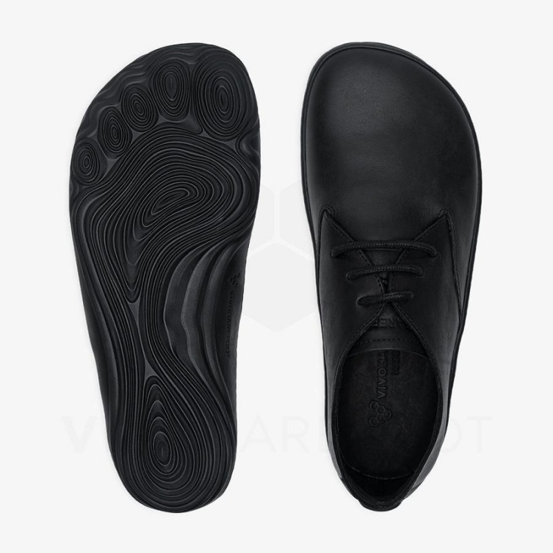 Black Vivobarefoot Addis Oxford Men's Lifestyle Shoes | AU297BA