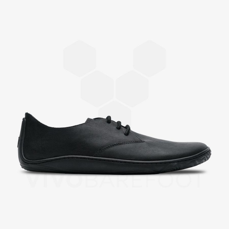 Black Vivobarefoot Addis Oxford Men\'s Lifestyle Shoes | AU297BA