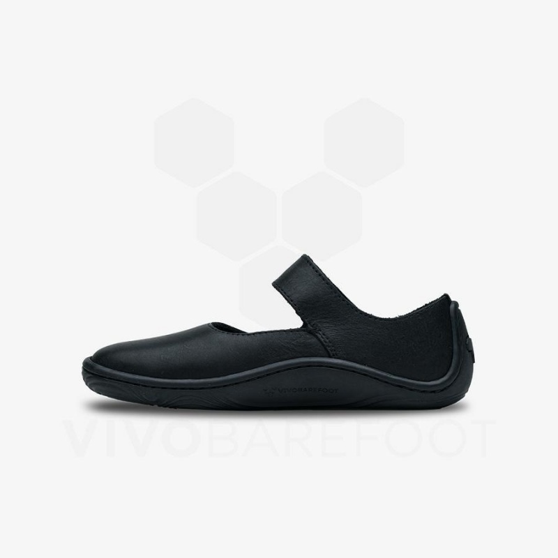 Black Vivobarefoot Addis Wyn Kids' Shoes | AU059FU