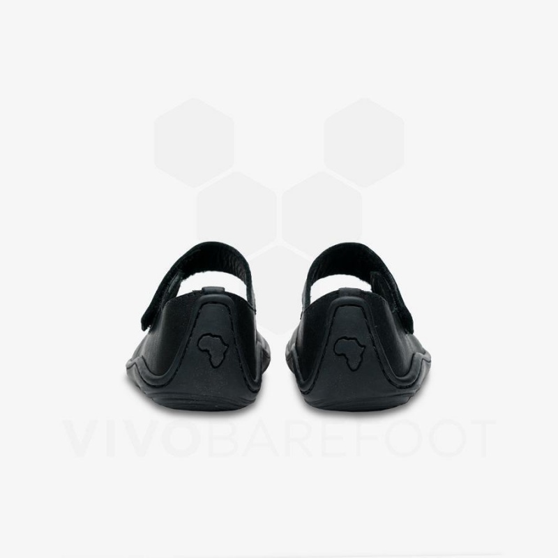 Black Vivobarefoot Addis Wyn Kids' Shoes | AU059FU