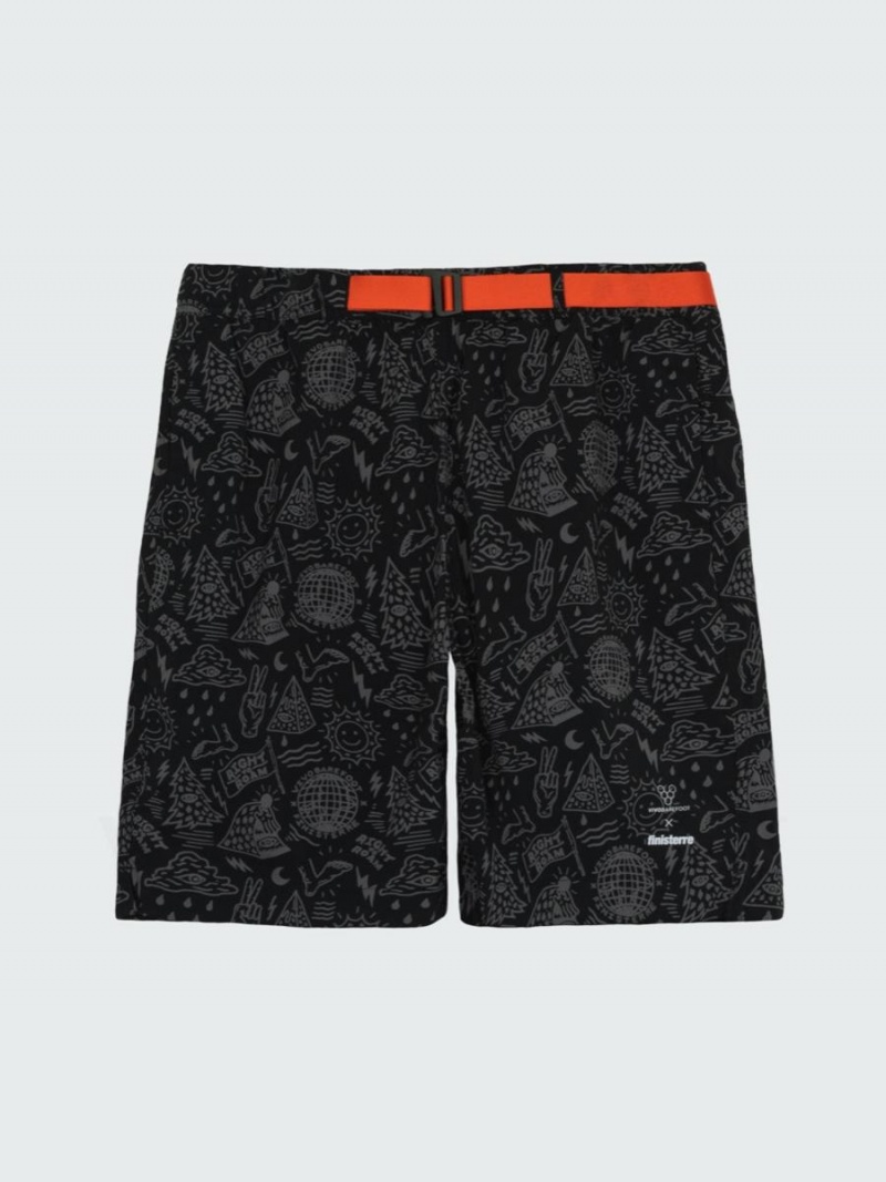 Black Vivobarefoot Finisterre Men\'s Shorts | AU284OB