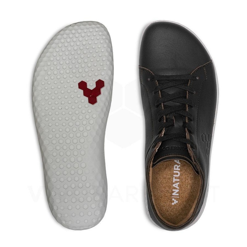 Black Vivobarefoot Geo Court III Men's Lifestyle Shoes | AU315JE