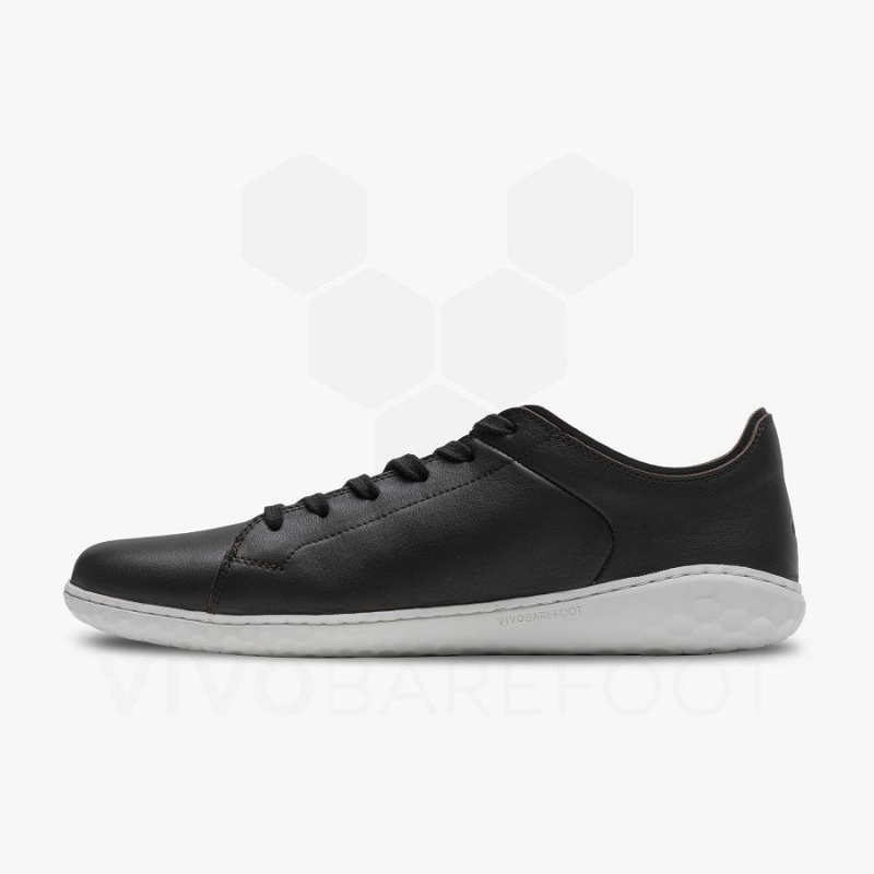 Black Vivobarefoot Geo Court III Men's Lifestyle Shoes | AU315JE