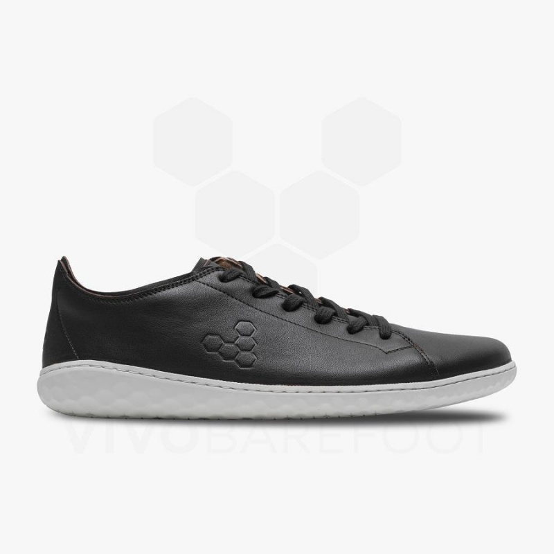 Black Vivobarefoot Geo Court III Men\'s Lifestyle Shoes | AU315JE