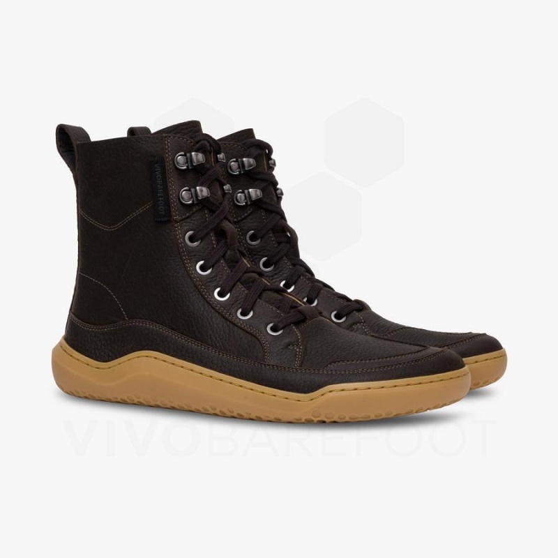 Black Vivobarefoot Gobi Boot Men's Lifestyle Shoes | AU320EI