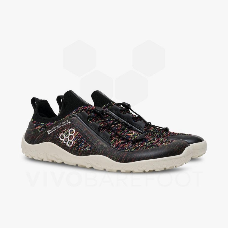 Black Vivobarefoot Primus Trail Knit FG Men's Hiking Shoes | AU430YF