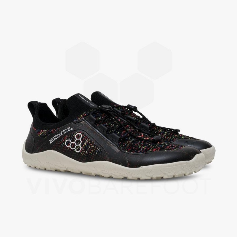 Black Vivobarefoot Primus Trail Knit FG Women's Hiking Shoes | AU256QC