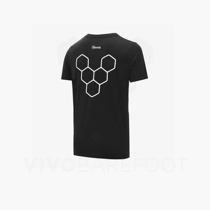 Black Vivobarefoot Rapanui Men's T Shirts | AU277VJ