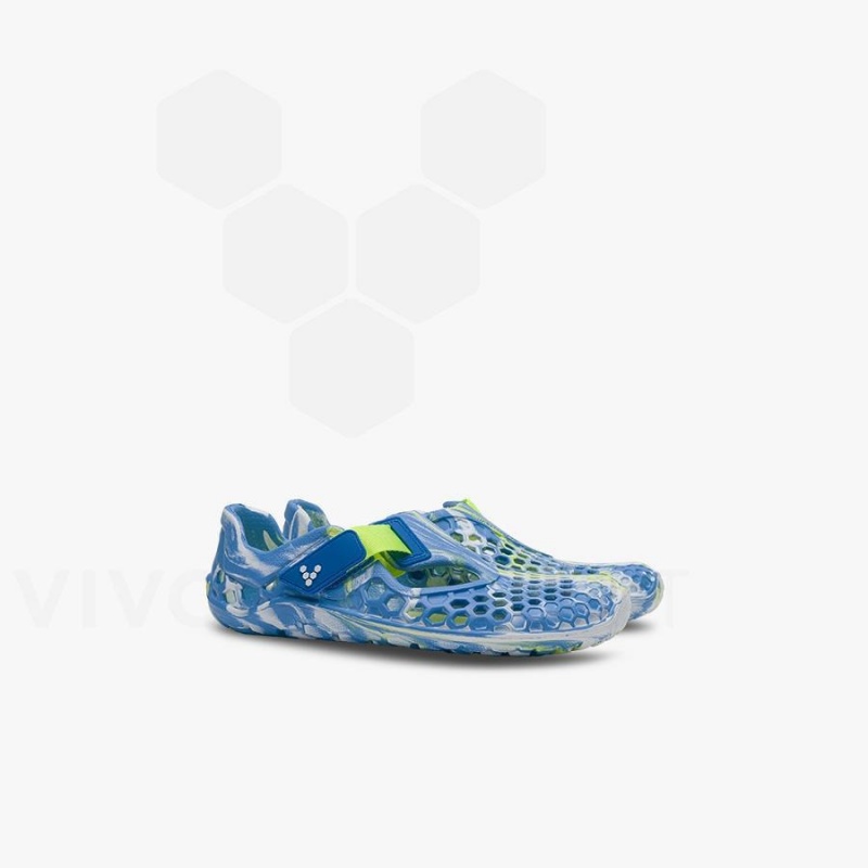 Blue Light Turquoise Vivobarefoot Ultra Bloom Preschool Kids' Shoes | AU050OB