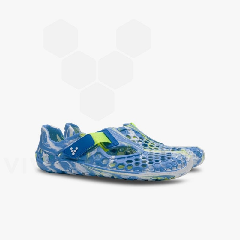 Blue Light Turquoise Vivobarefoot Ultra Bloom Juniors Kids' Shoes | AU045TL