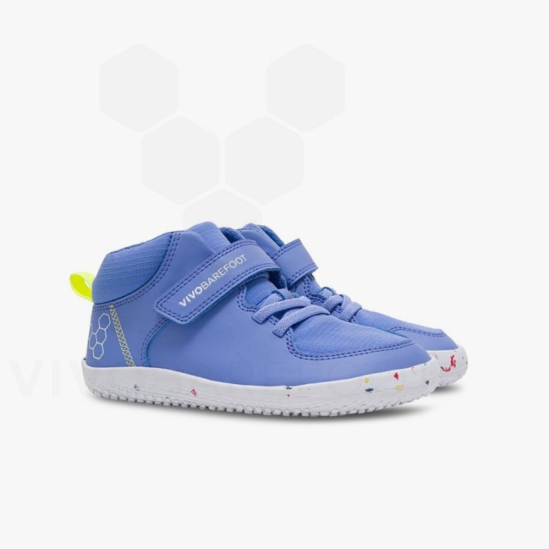 Blue Vivobarefoot Primus Ludo Hi Kids' Shoes | AU029JE