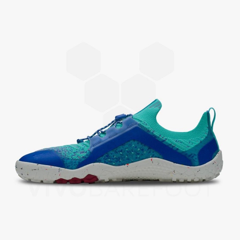 Blue Vivobarefoot Primus Trail Knit FG Women's Trail Running Shoes | AU200UK