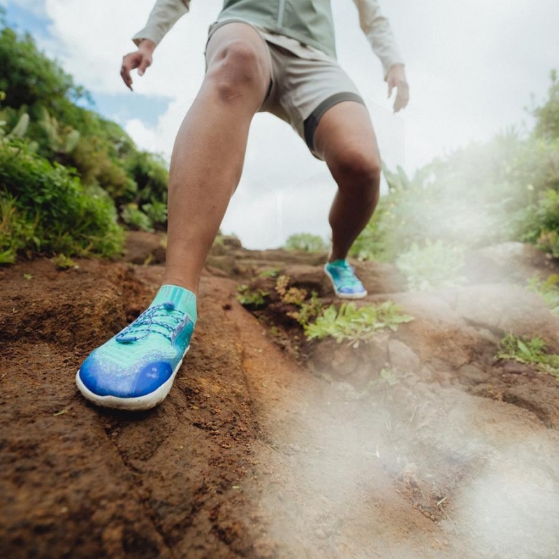 Blue Vivobarefoot Primus Trail Knit FG Women's Trail Running Shoes | AU200UK