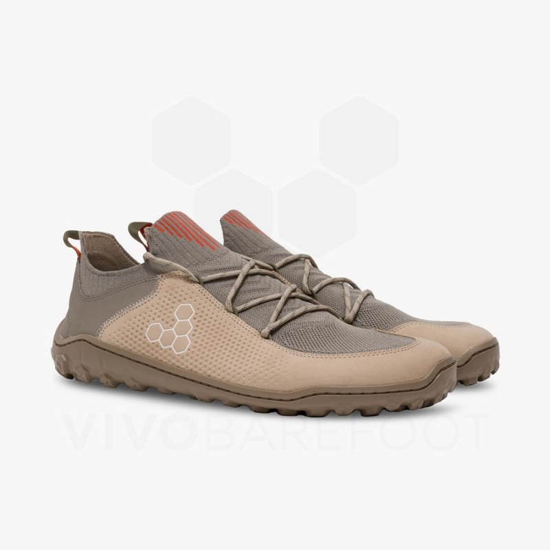 Brown Vivobarefoot Tracker Decon Low FG2 Men's Hiking Shoes | AU421HT