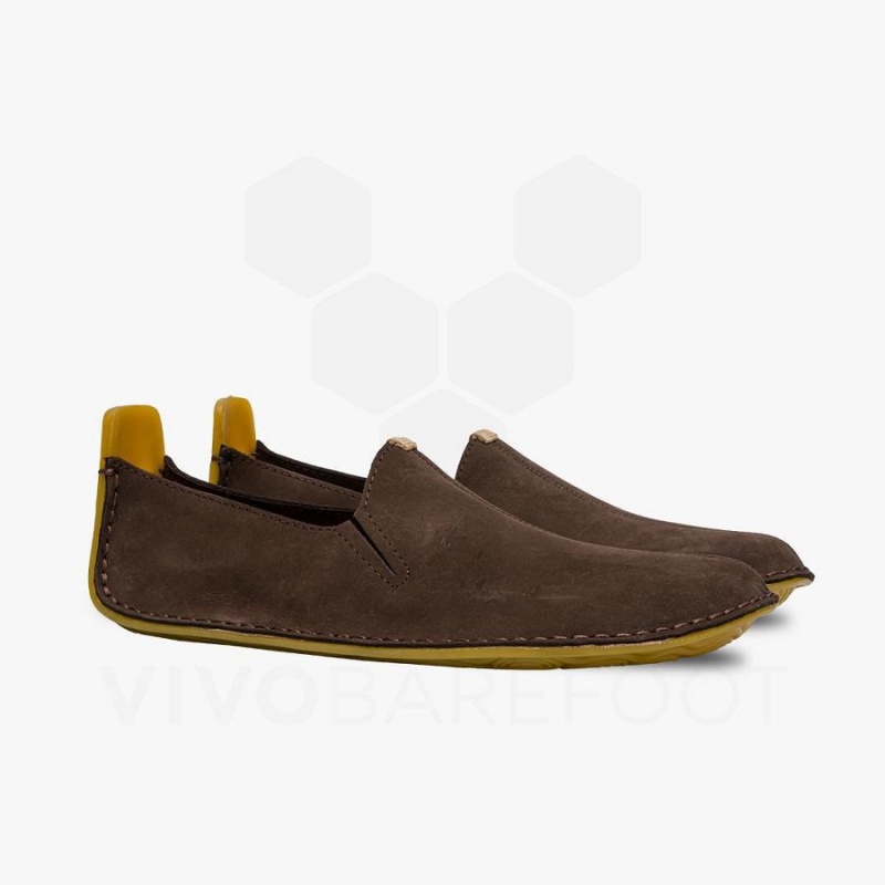 Coffee Vivobarefoot Ababa II Men's Lifestyle Shoes | AU302WH