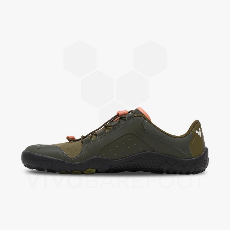 Dark Olive Vivobarefoot Primus Trail III All Weather FG Women's Hiking Shoes | AU263JE