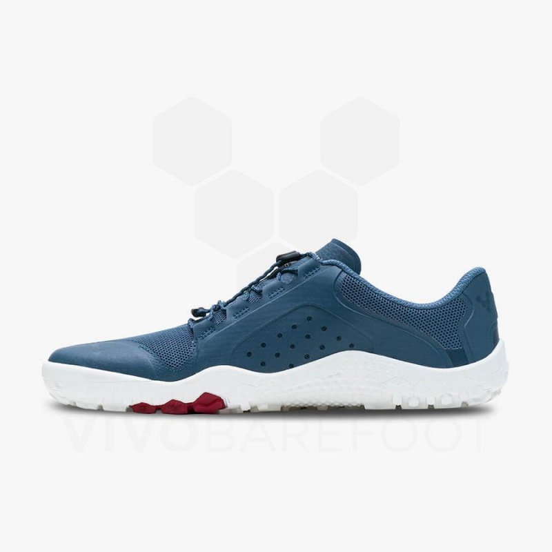 Deep Blue / White Vivobarefoot Primus Trail II FG Women's Trail Running Shoes | AU195ZD