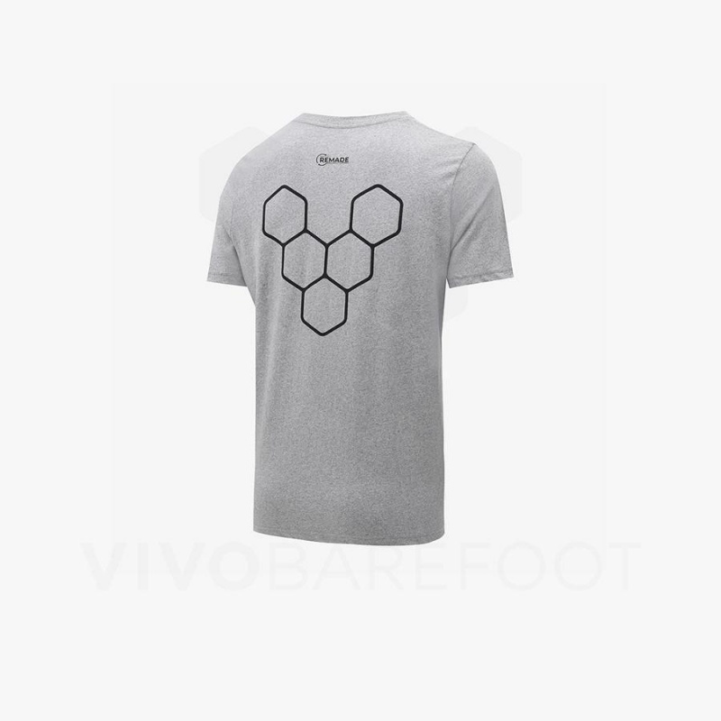 Grey Vivobarefoot Rapanui Naturally Coloured T-shirt Women's T Shirts | AU098SZ