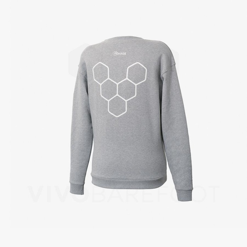 Grey Vivobarefoot Rapanui Sport Men's Sweatshirt | AU271BA