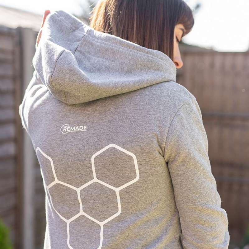 Grey Vivobarefoot Rapanui Sport Women's Hoodie | AU089BA