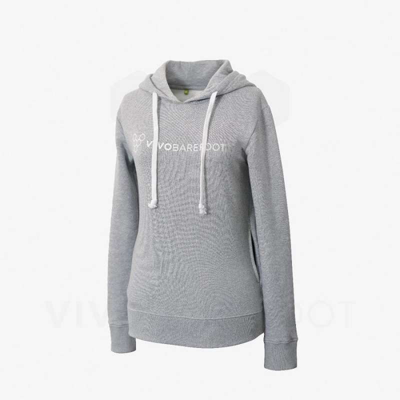 Grey Vivobarefoot Rapanui Sport Women\'s Hoodie | AU089BA