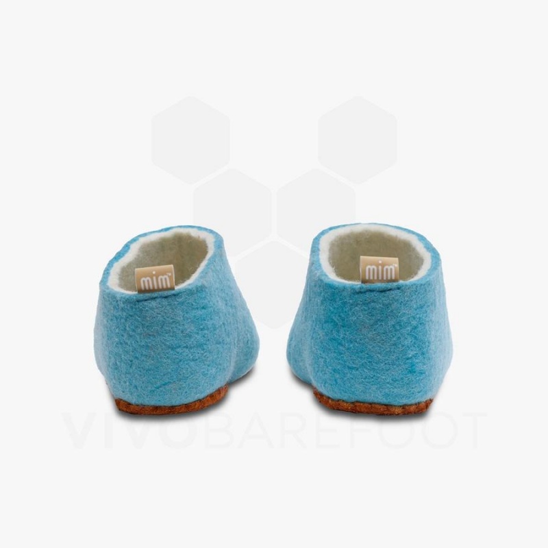 Light Turquoise Vivobarefoot MIM Felt Men's Slippers | AU281RX