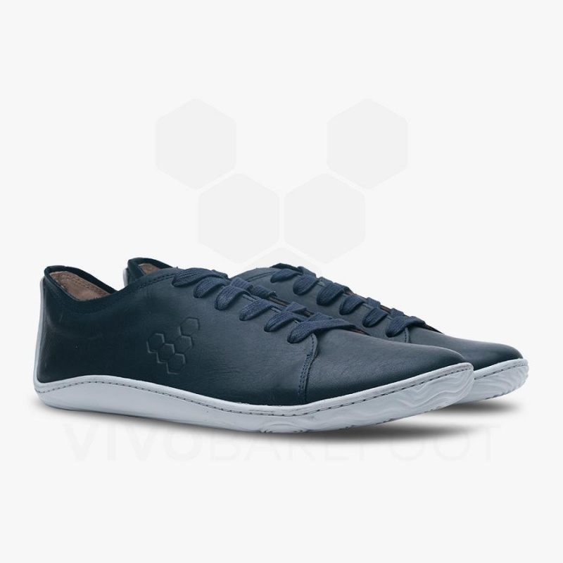 Navy Vivobarefoot Addis Men's Lifestyle Shoes | AU314KW