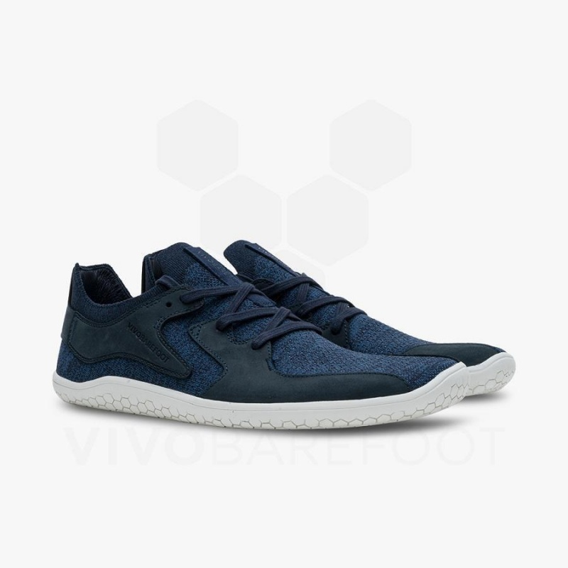 Navy Vivobarefoot Primus Asana Men's Lifestyle Shoes | AU307RX