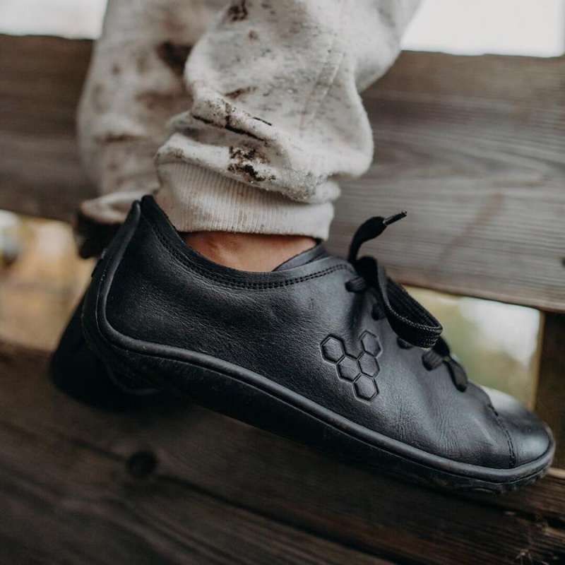 Obsidian Vivobarefoot Addis School Kids' Shoes | AU061DO