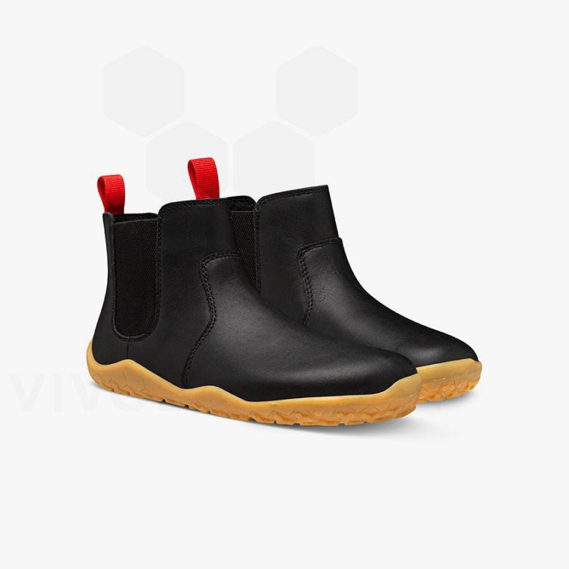 Obsidian Vivobarefoot Fulham II Kids' Shoes | AU020SZ