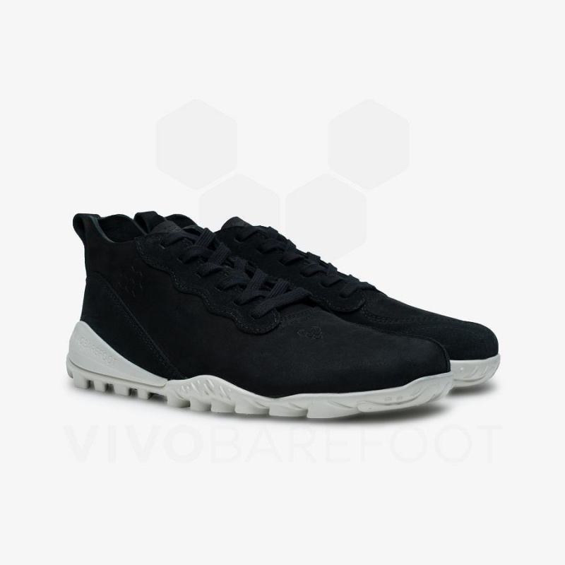 Obsidian Vivobarefoot Novus Mid Men's Lifestyle Shoes | AU296CP