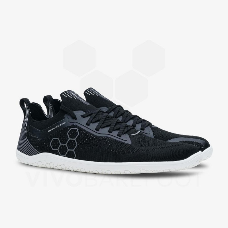 Obsidian Vivobarefoot Primus Lite Knit Men's Training Shoes | AU346EI