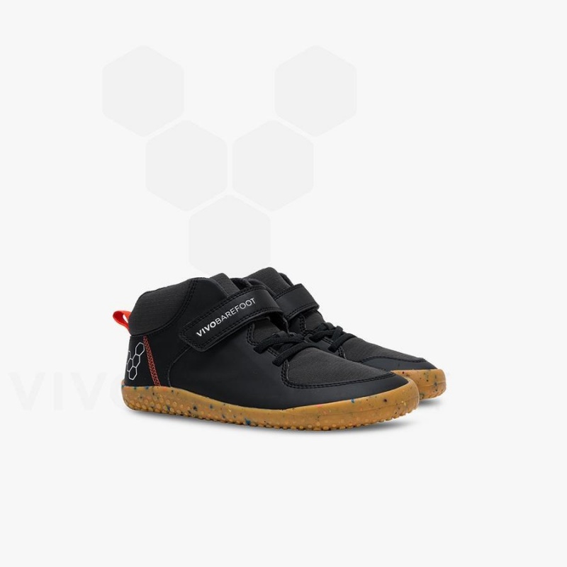 Obsidian Vivobarefoot Primus Ludo Hi Preschool Kids' Shoes | AU032GY